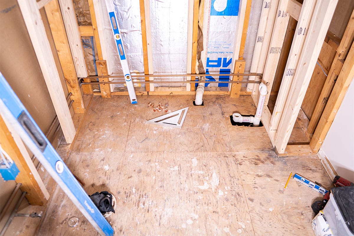 Shower and tub remodel in a Rockville hallway bathroom